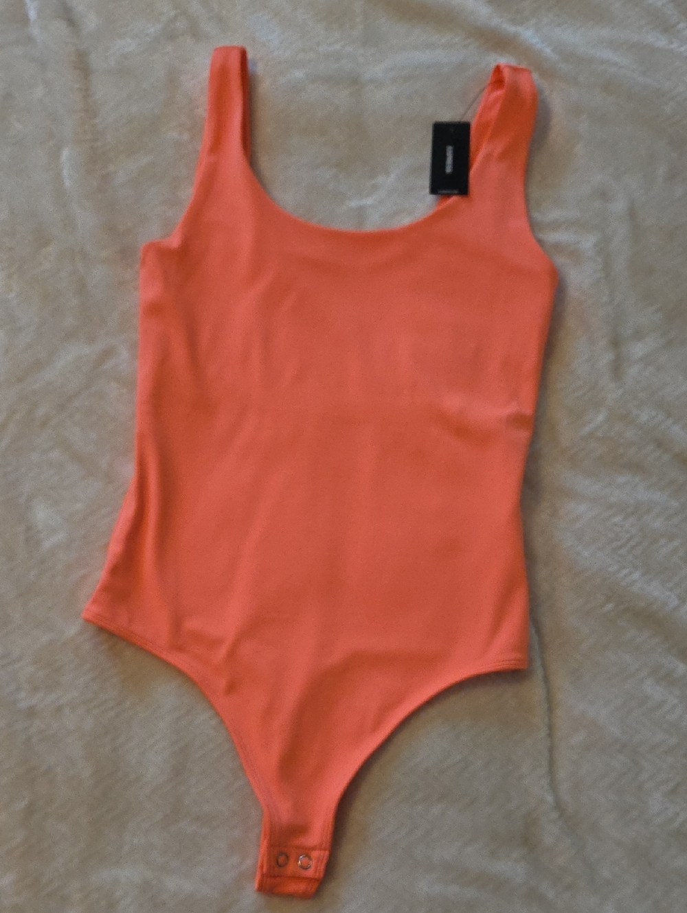 Express Coral Scoop Neck Bodysuit
